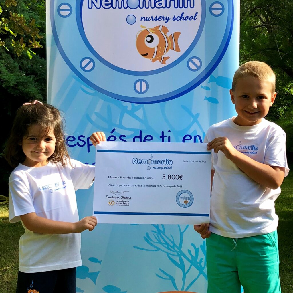 Foto noticia agradecimiento colabración con fundación Aladina