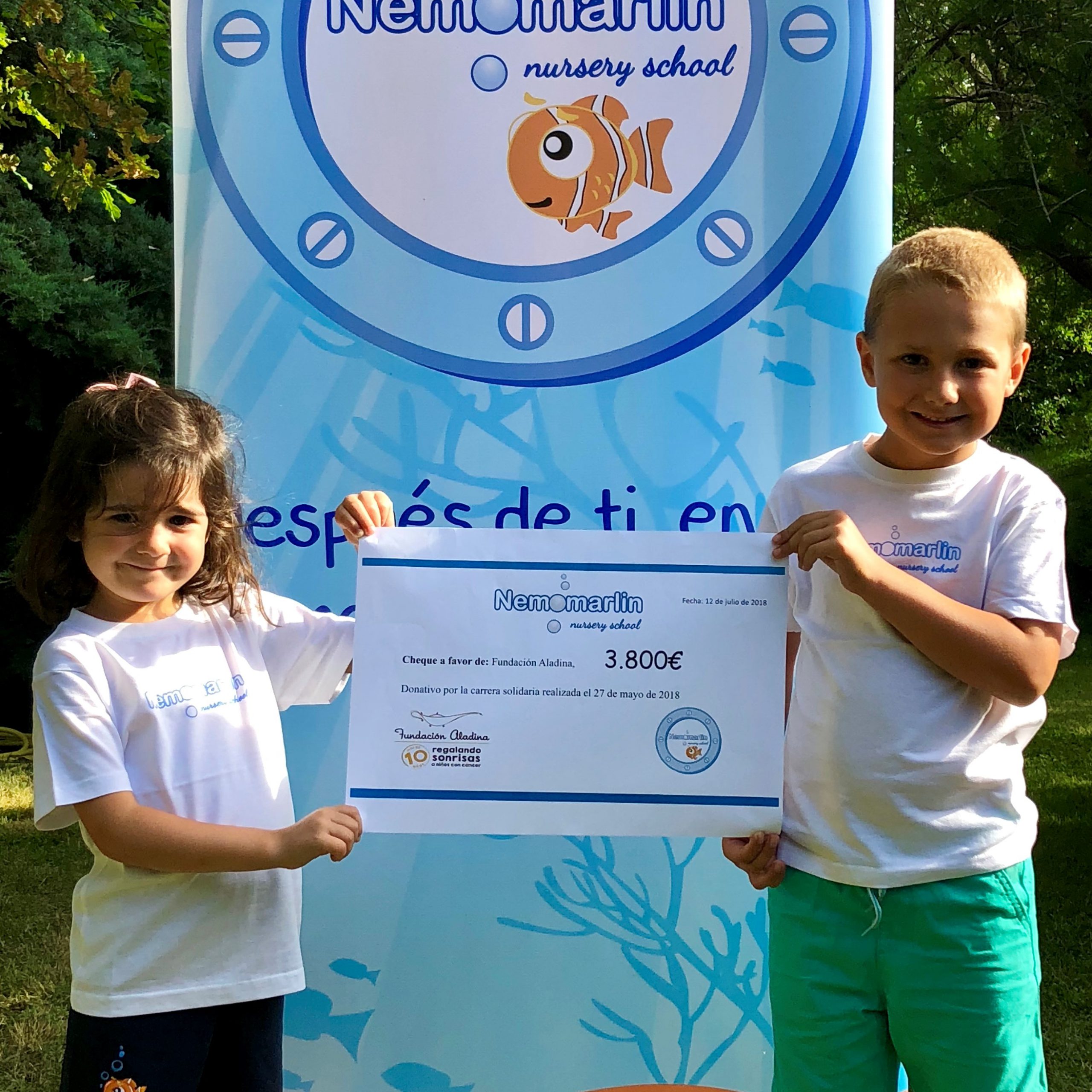 Foto noticia agradecimiento colabración con fundación Aladina