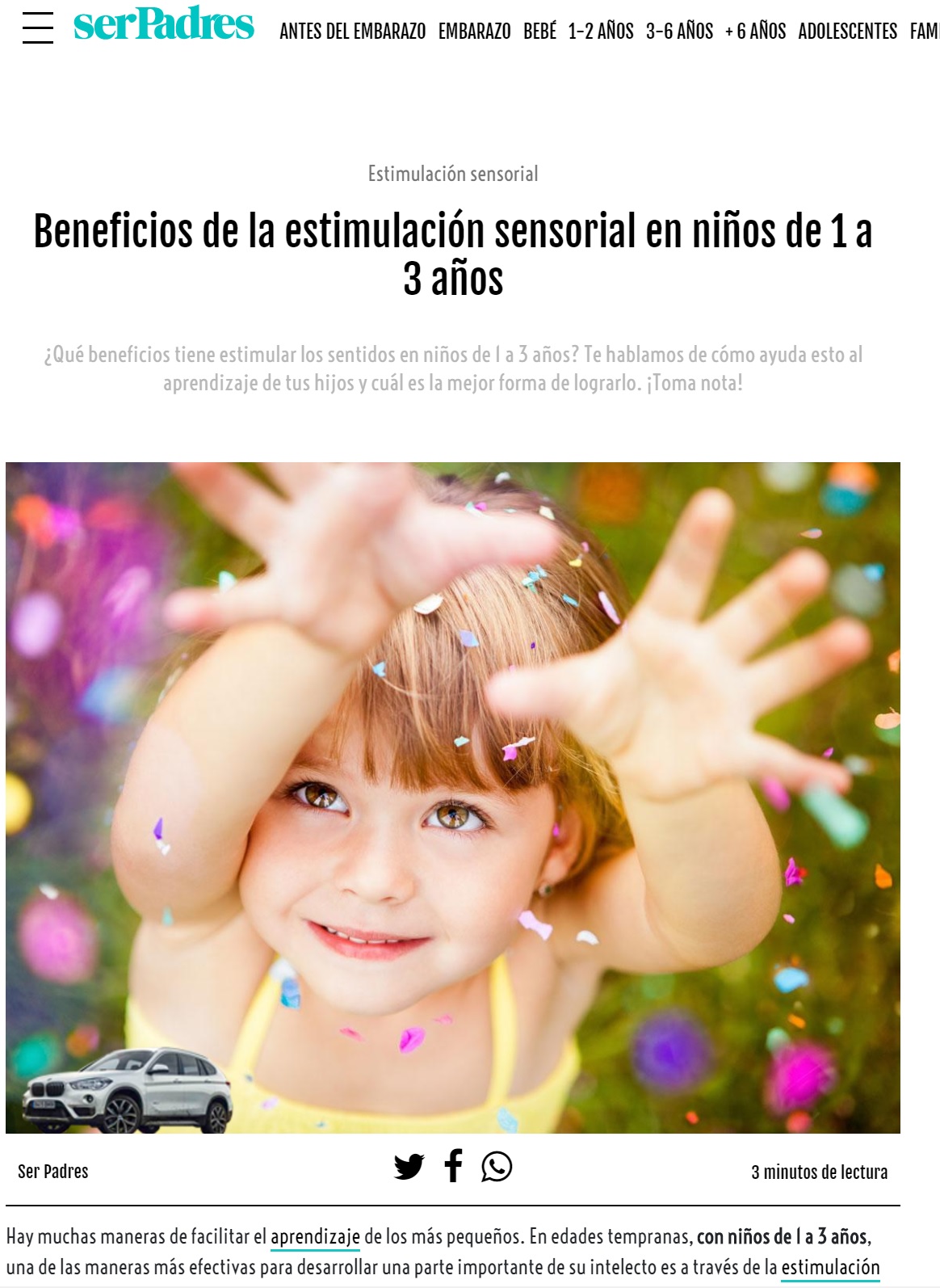 Benificios estimulación sensorial en Ser Padres - Nemomarlin Escuelas Infantiles