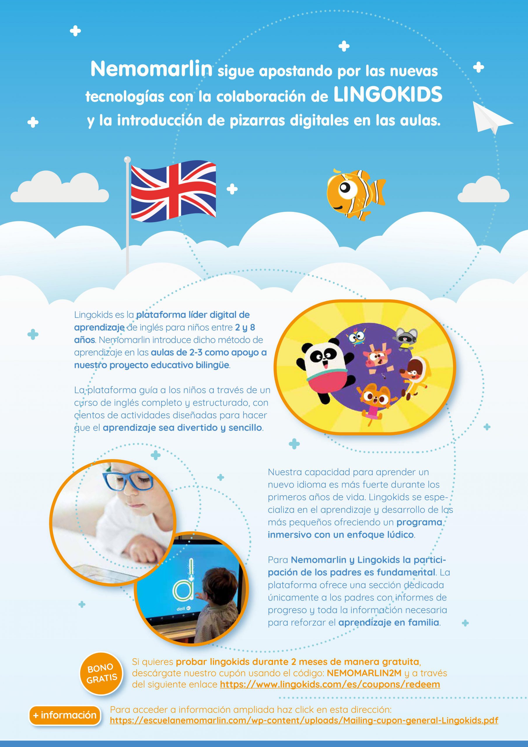 Inglés a través de pizarras digitales y aplicacion lingokids